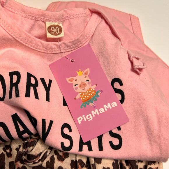 2 piece‎ set sz 12-18 months pink & leopard - Picture 4 of 4